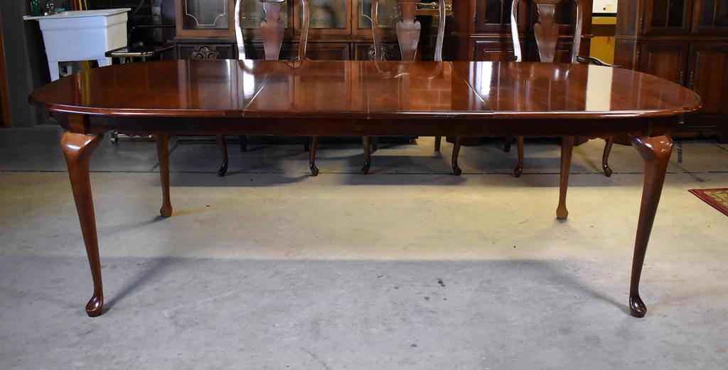 American Drew Cherry Dining / Conference Table w/ Two Leaves & Custom Protective Pads