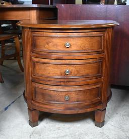 Contemporary Cherry Crescent End Table with Sunburst Marquetry Top (Lots 8, 9, 10 & 12 Match)