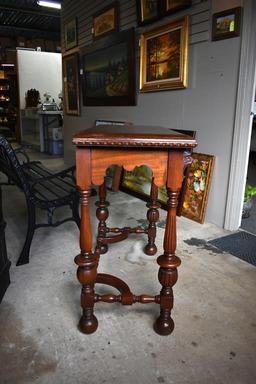 Antique Carved Walnut Lion Mask Console Table by Knoxville Table & Chair Co.