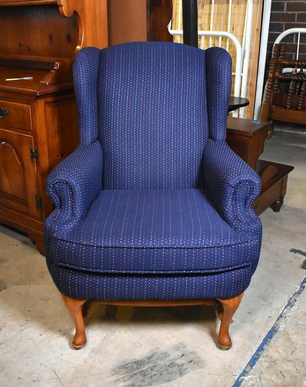Crestline/Southern Craftsmen Blue Wing Chair