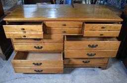 Vintage Solid Maple Double Dresser by Forest Furniture