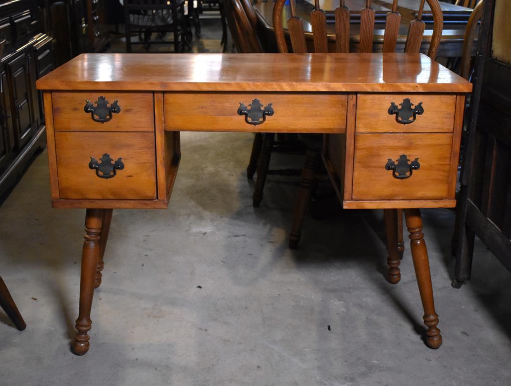 Vintage Cherry Vanity with Turned Legs