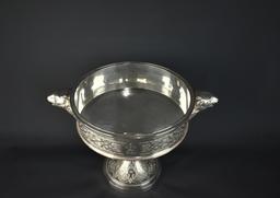 Mid 19th C. Tiffany & Co. Polar Bear Head Sterling Silver Center Bowl with Moore Mark