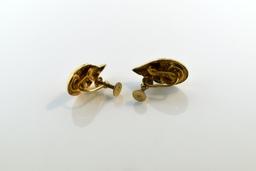 Pair of Vintage 14K Gold Screwback Earrings