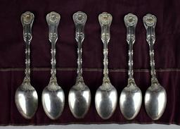 Set of 6 Whiting Imperial Queen Place Spoons