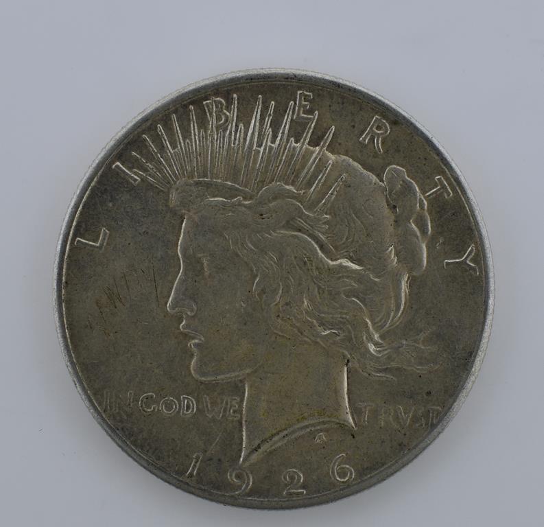 Eleven Circ. Silver Peace Dollars: 1922D (3), 1922 S (5), 1923S, 1926S & 1927S