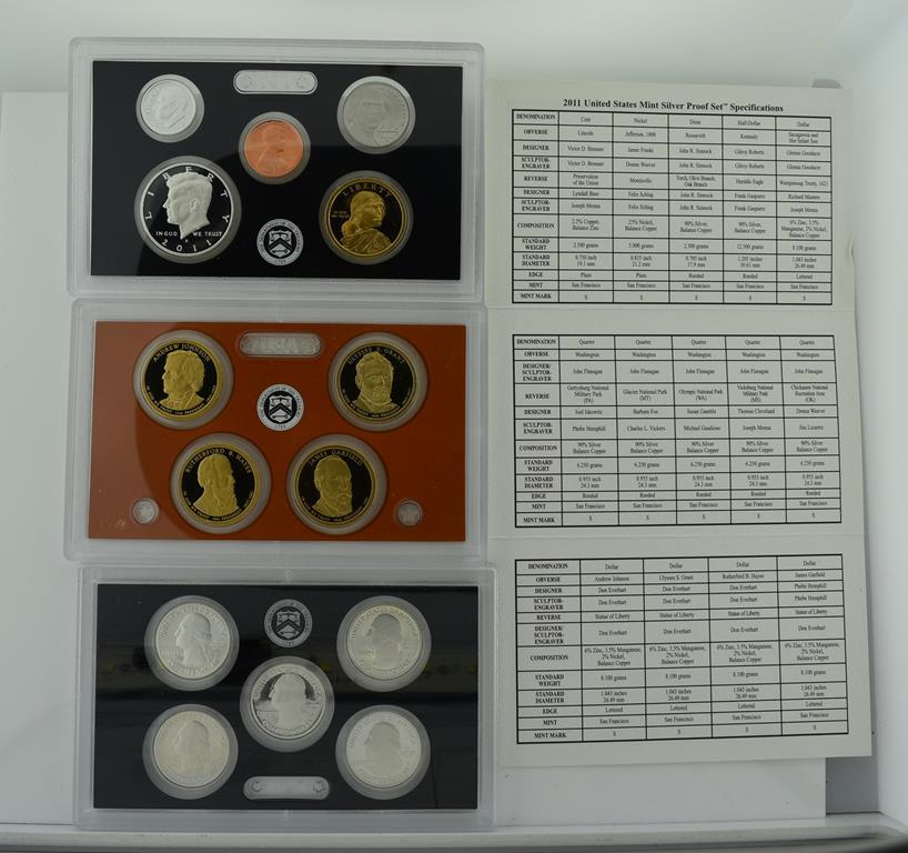 2011 US Mint Silver Proof Set with COA, Lot 17