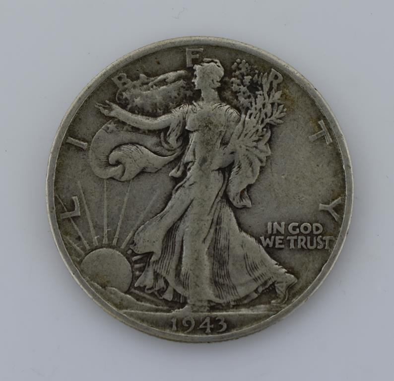 1943-S Liberty Walking Silver Half Dollar