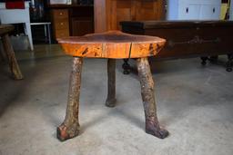 Live Edge Cypress Cookie Seat Stool