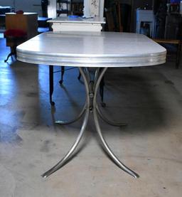 Vintage Mid-Century Modern Kitchen Table with 7.5” Extension Leaf