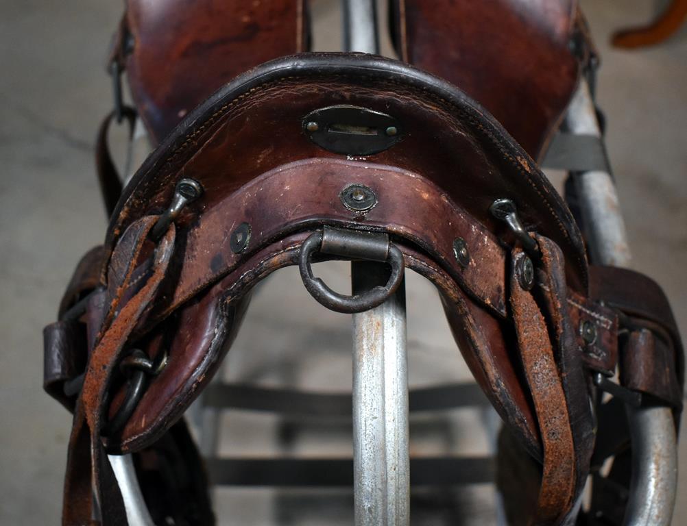 Antique WWI Era Leather McClellan Saddle with 12 Inch Seat