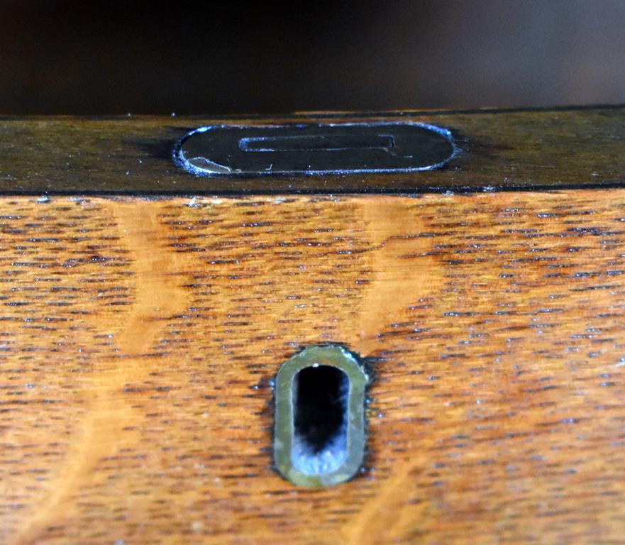 Antique Early 20th C. Quartersawn Tiger Oak Bowfront Tall Chest