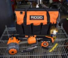 Ridgid Pneumatic Round Head Framing Nailer, Model R350RHA in Canvas Tote with Accessories
