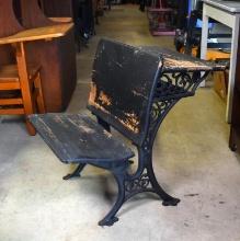Antique Buffalo Hardware Co. School Desk & Chair of Cast Iron & Wood
