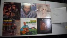 Seven Vintage Country Music 33s Vinyl Record Albums: Glen Campbell, Eddy Arnold, & Others