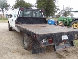 2003 Ford F250 XL Super Duty 4WD Crew Cab, Flat Bed Truck