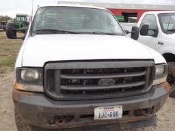 2003 Ford F250 XL Super Duty 4WD Crew Cab, Flat Bed Truck