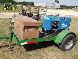 Miller Bobcat 250 Welder on Shopbuilt Bumper-Pull 2 Wheel Trailer