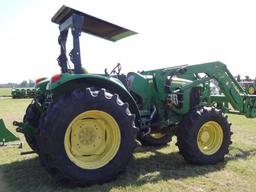 John Deere 6430 MFWD, Roll Bar Canopy Tractor