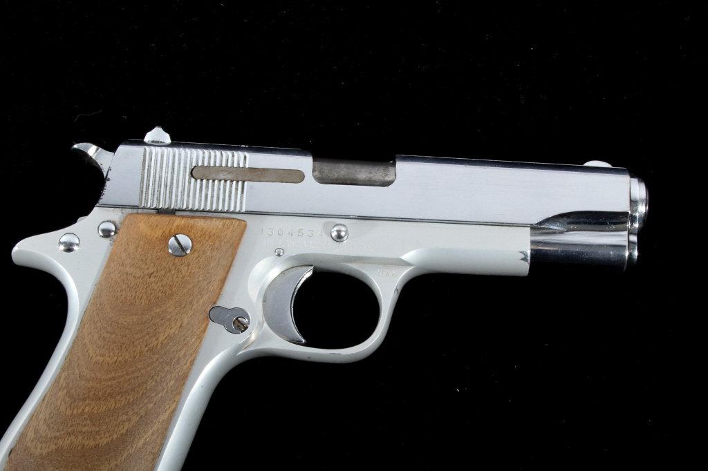 Star SA BKS Cal. 9mm 1911 Nickel Semi-Auto Pistol