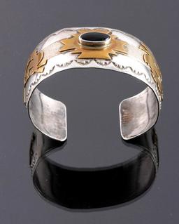 Thomas Singer Sterling Gold Filled Navajo Cuff