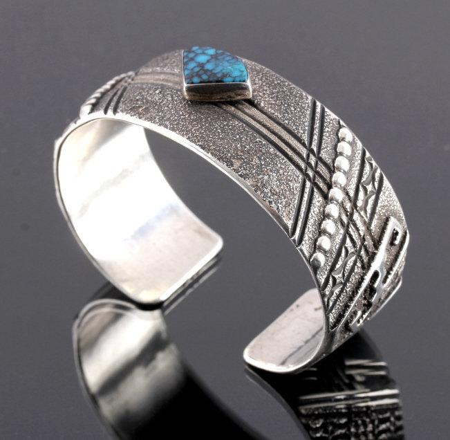 Thomas Singer Navajo Sterling Turquoise Cuff