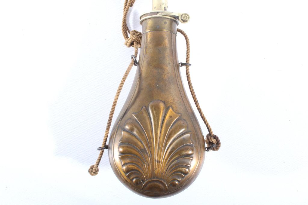 James Dixon & Sons Brass Shotgun Powder Flask