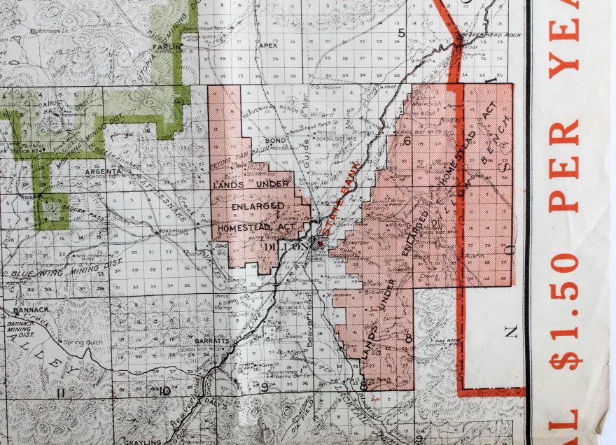 1917 Beaverhead County Montana Map