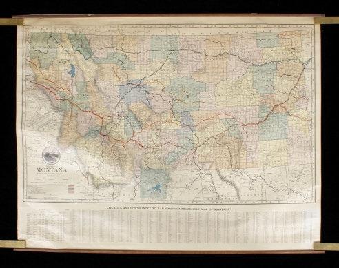 1938 Official Railroad Commission Map of Montana