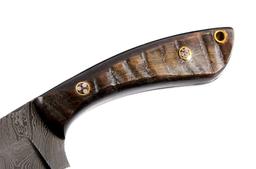 CFK Damascus Ram's Horn Knife & Scabbard