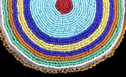 Crow Native American Indian Beaded Round Pouch