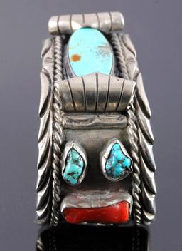 Navajo Sterling Silver and Turquoise Cuff