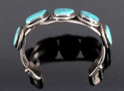 Navajo Sterling Silver and Turquoise Cuff