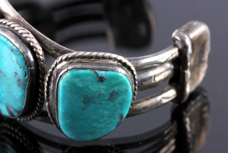 Navajo Sterling Silver and Turquoise Cuff