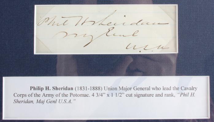 US Civil War General's Signatures Framed RARE