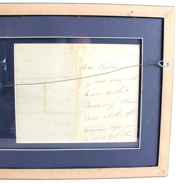 US Civil War General's Signatures Framed RARE