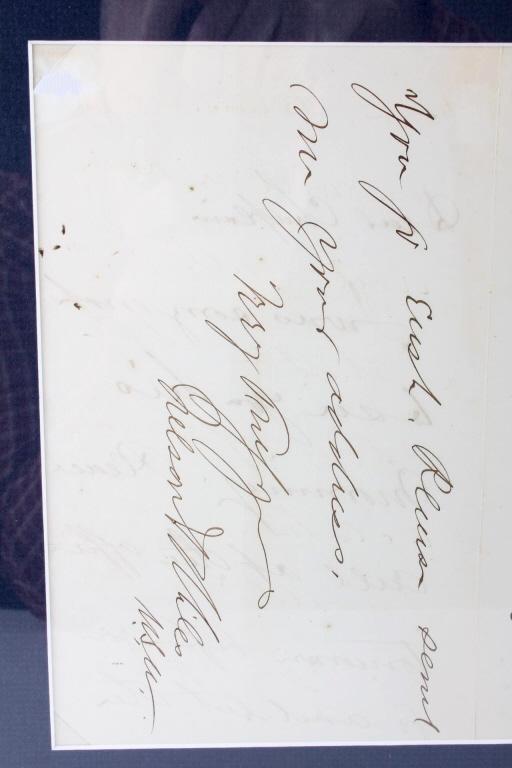 US Civil War General's Signatures Framed RARE