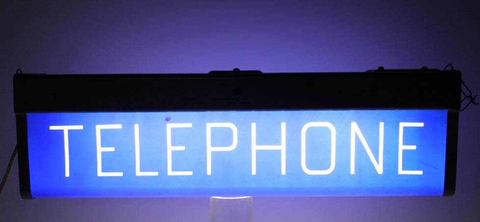 Telephone Booth Lighted Sign