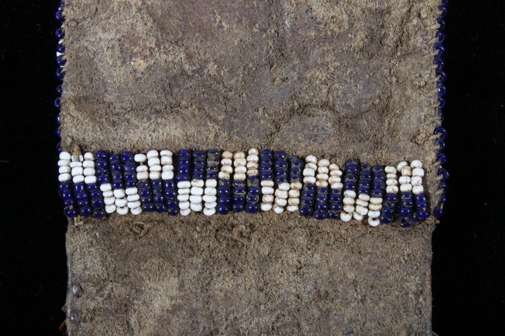 Ute Tail Fully Beaded Pipe Tobacco Bag - 19th C.