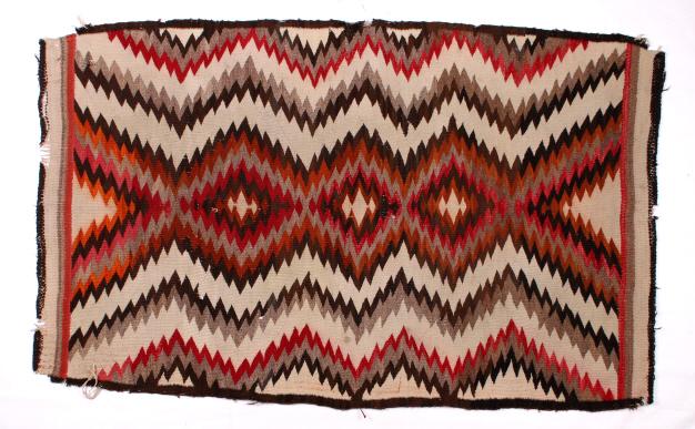 Navajo Old Crystal Eye Dazzler Trade Rug c. 1900