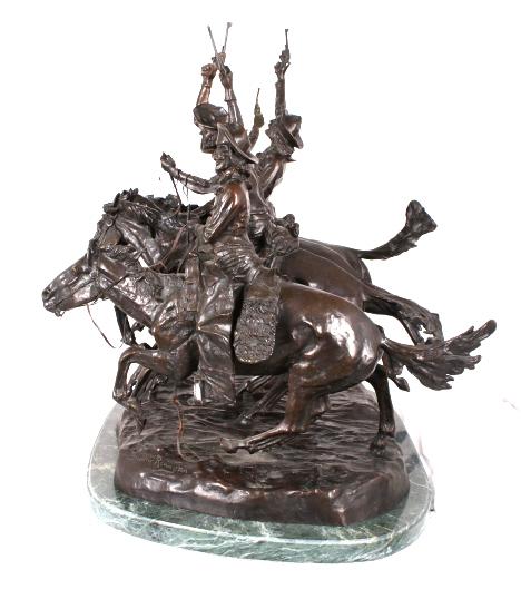 Frederic Remington Coming Through the Rye Bronze