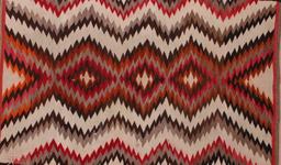 Navajo Old Crystal Eye Dazzler Trade Rug c. 1900