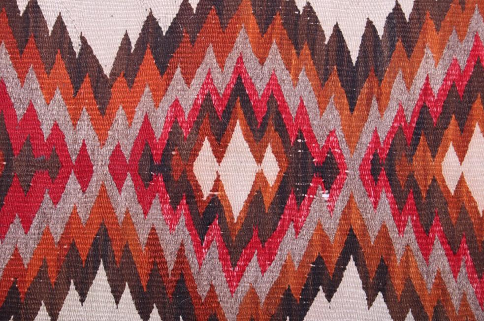 Navajo Old Crystal Eye Dazzler Trade Rug c. 1900