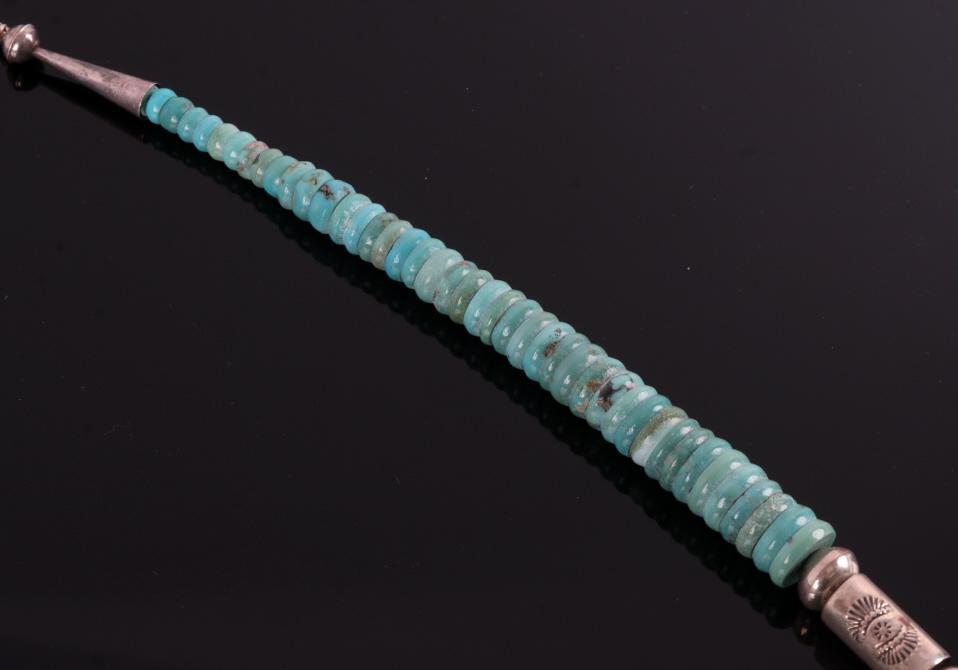 Signed Navajo TurquoiseMountain Discoidal Necklace