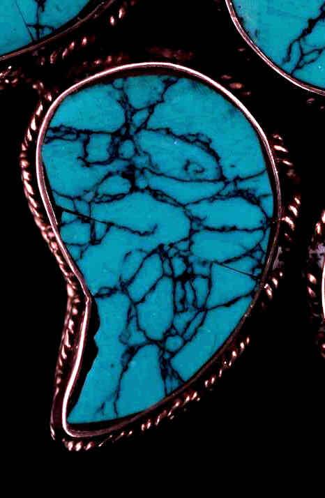 Lone Mountain Spider Web Turquoise Necklace