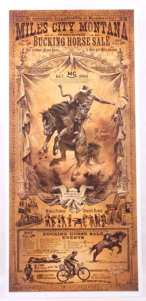 Miles City Bucking Horse Sale Poster Bob Coronato