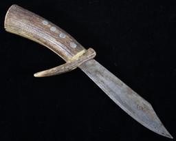 Montana Crow Elk Antler Knife c. 1900-1920