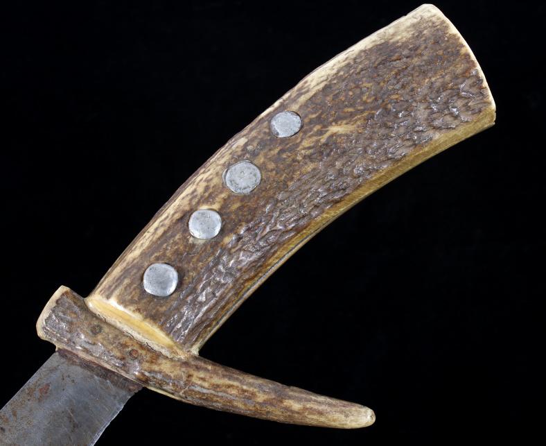 Montana Crow Elk Antler Knife c. 1900-1920