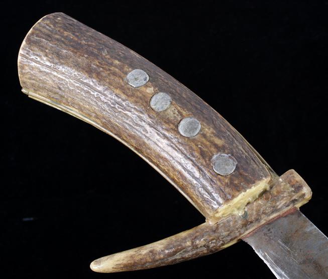 Montana Crow Elk Antler Knife c. 1900-1920