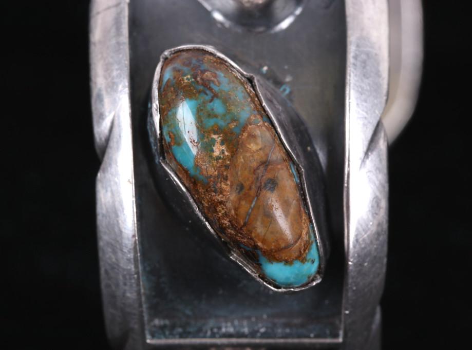 Navajo King's Manassa Turquoise Sterling Bracelet